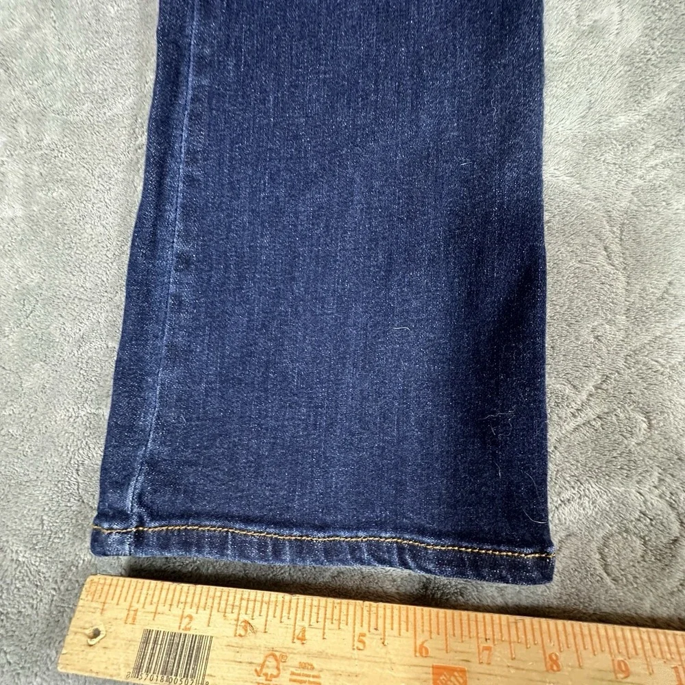 Judy Blue Jeans Womens 15 32 Bootcut Mid Rise Dark Wash Whiskered Stretch Denim